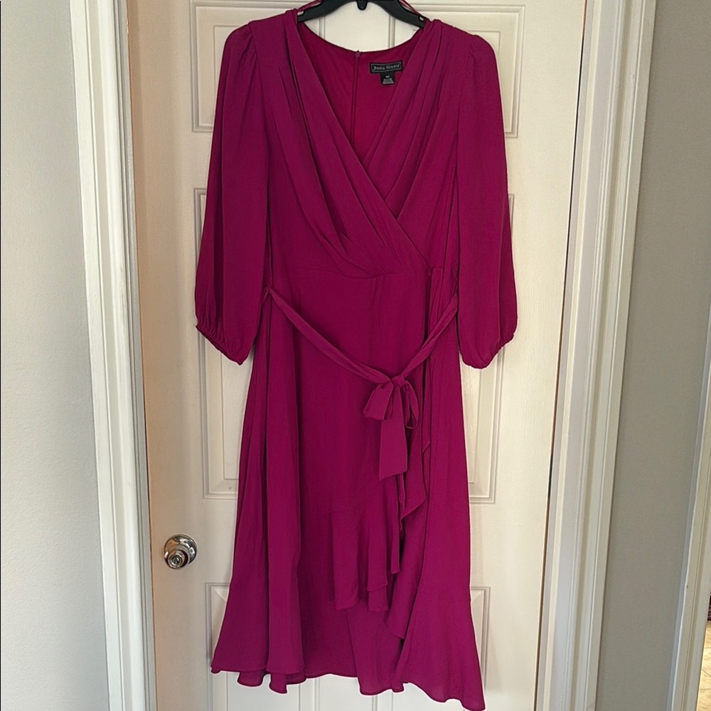 Jessica Howard Magenta Wrap Dress